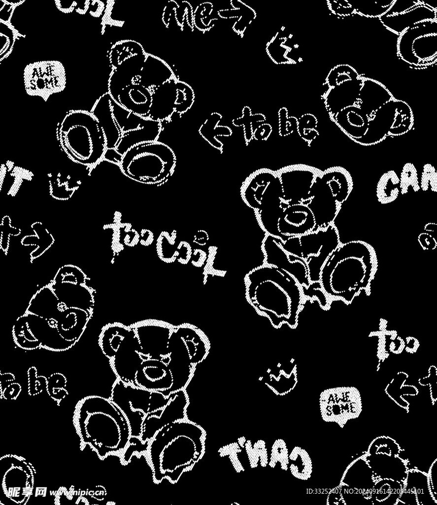 布纹 小熊 卡通
