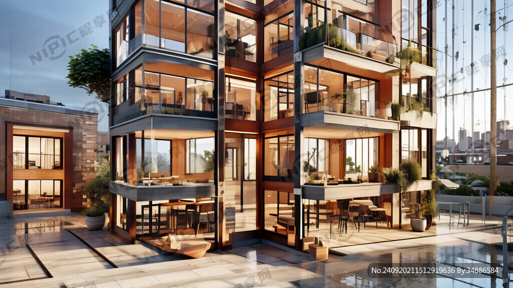 公寓 双层结构 精装修 暖色系