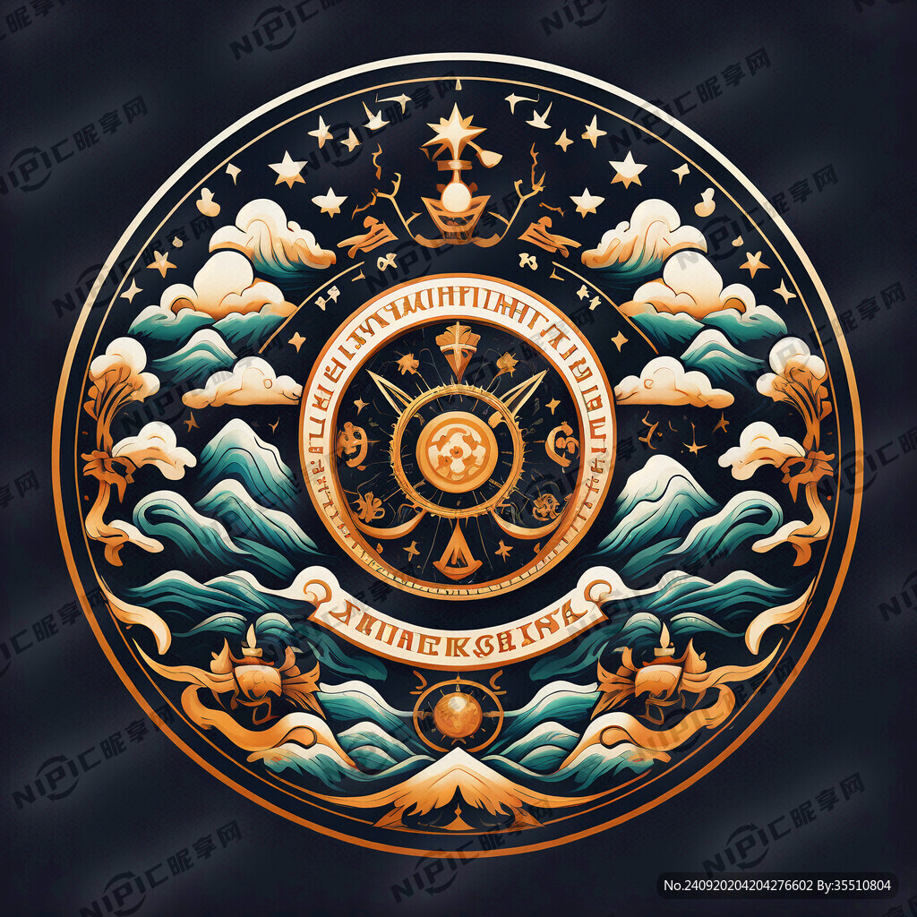 麓山国际校徽圆形