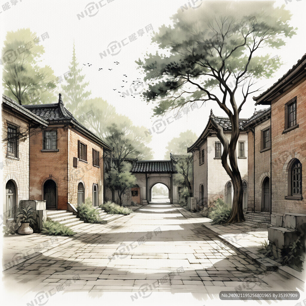 四合院 南面有砖围墙