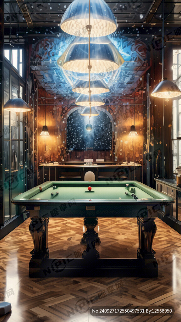 台球室玻璃门静电贴
