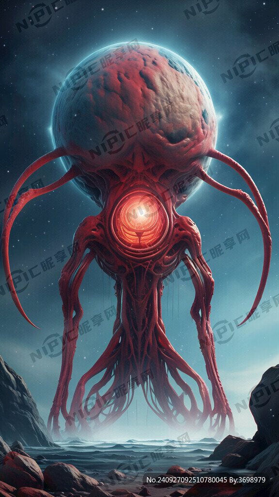 一个头是圆的 身体是人形 红色