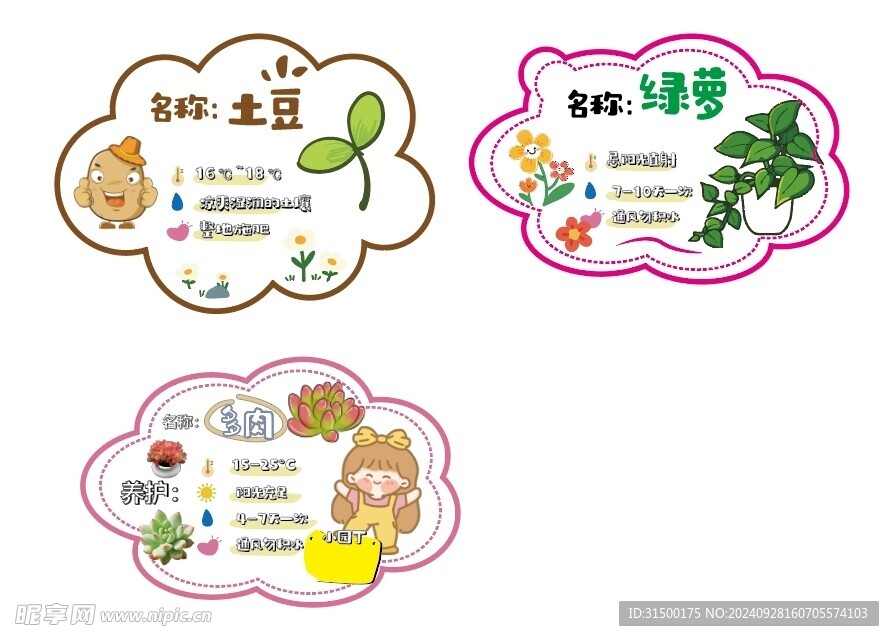 标签 植物  小卡片