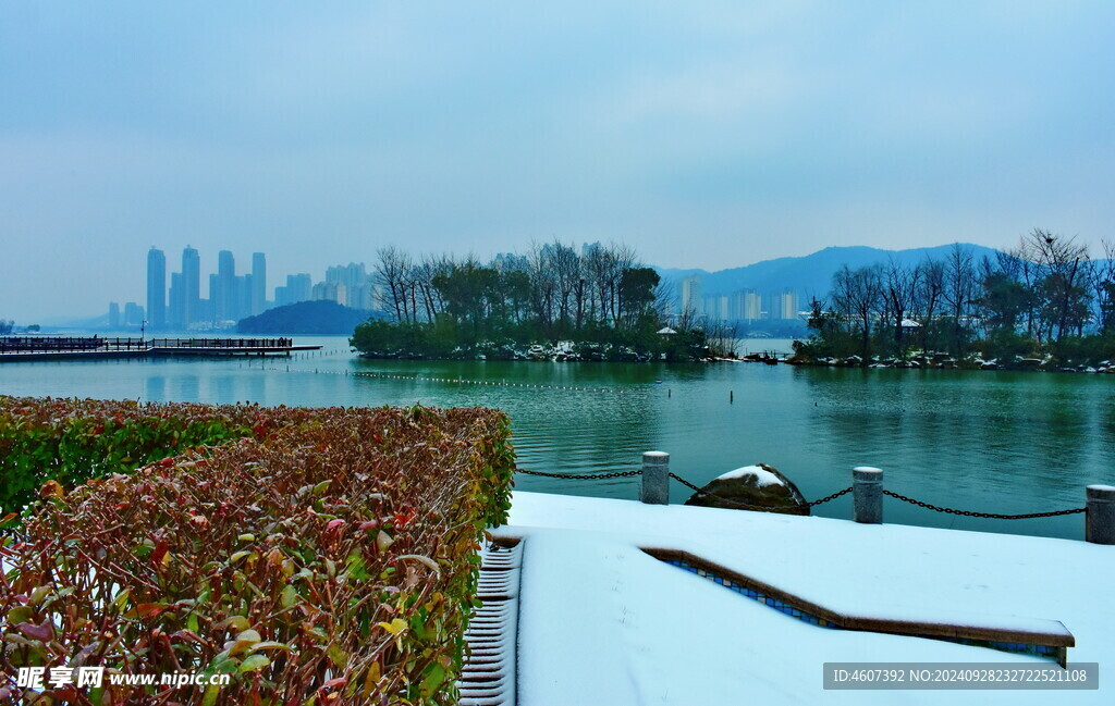 梅溪湖的冬天美景