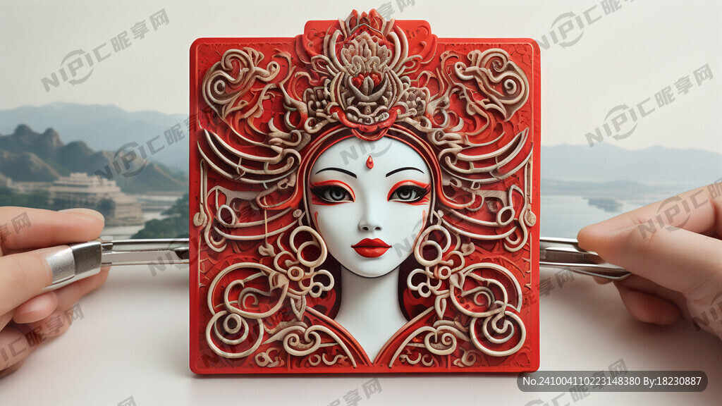 大同文化 旅拍国风胸卡 竖版