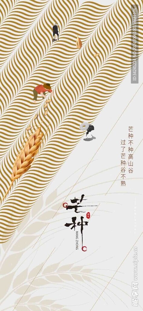 芒种节气宣传海报展板