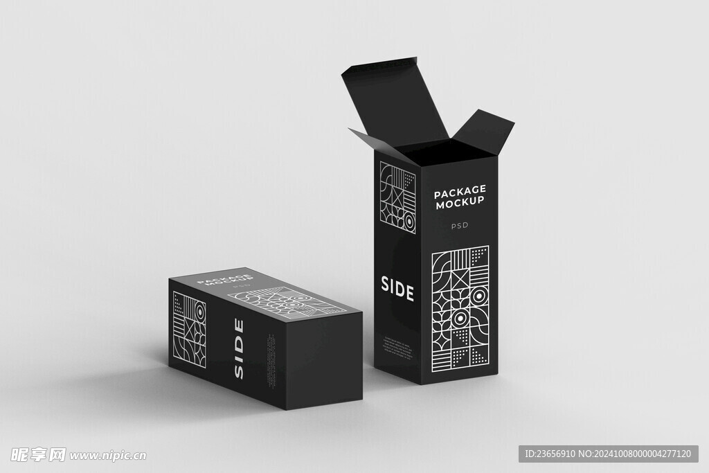 产品暗盒模型包装样机 