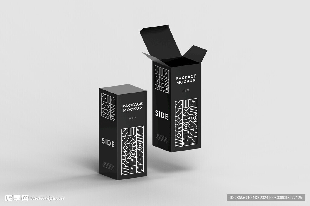 产品暗盒模型包装样机 