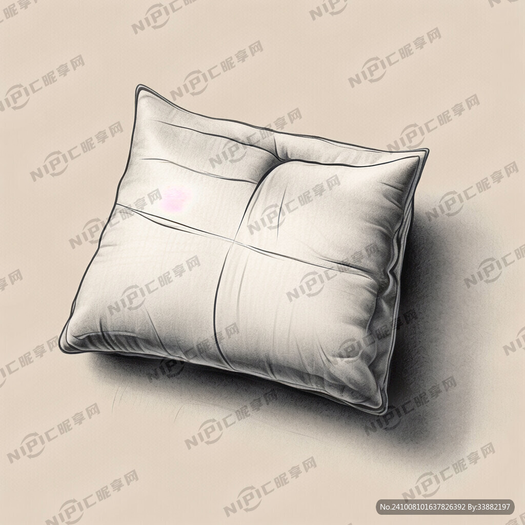 枕头俯视平面简单素描