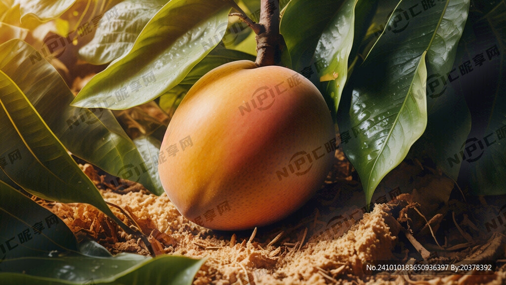 芒果把外边叶子拨开