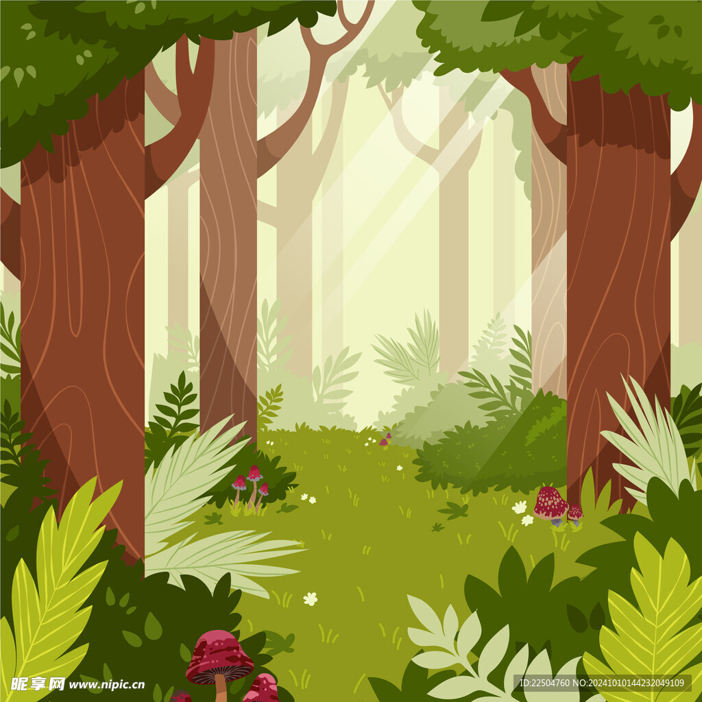 矢量森林素材