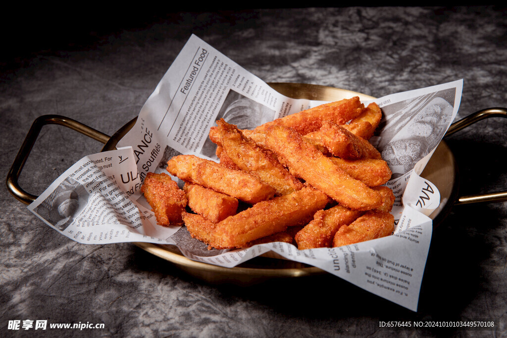 油炸小吃 甘梅粉海报 地瓜条 
