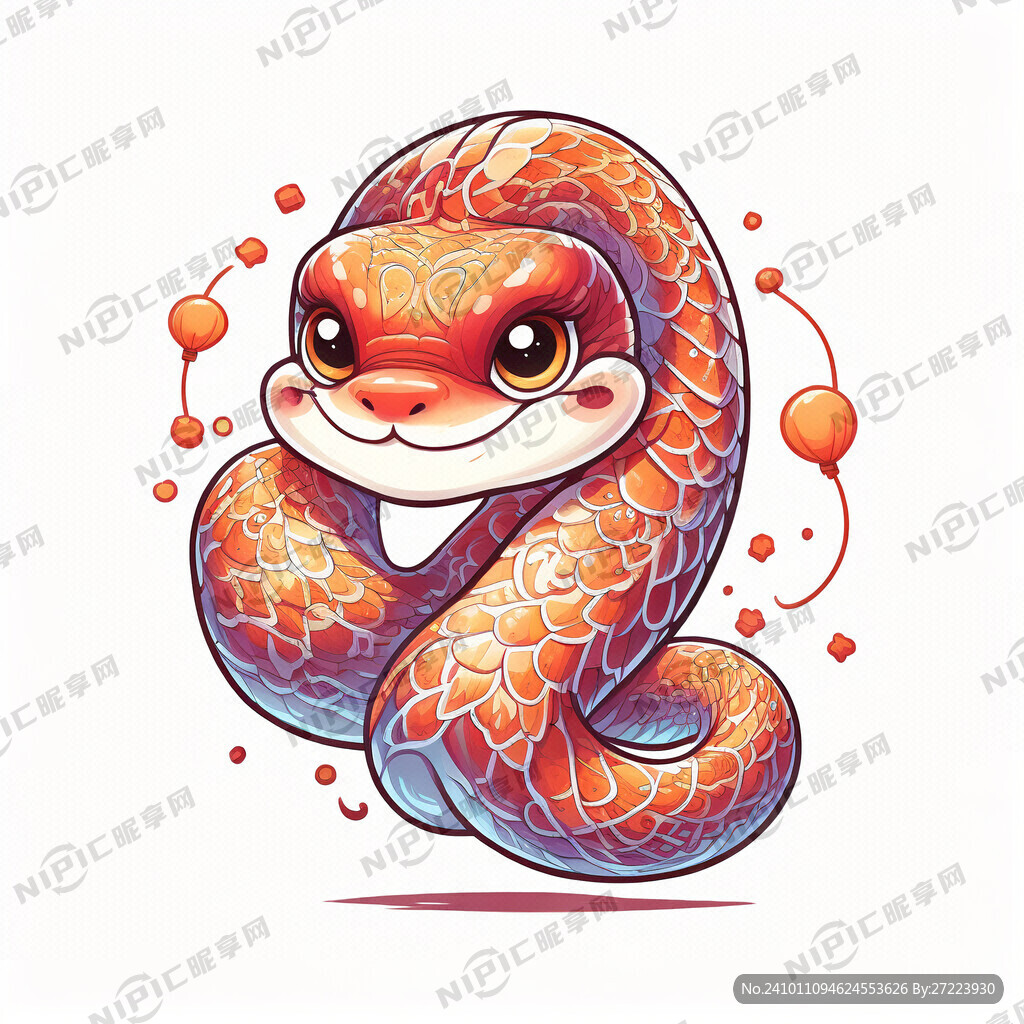 蛇年卡通形象 拜年形象 蛇卡通