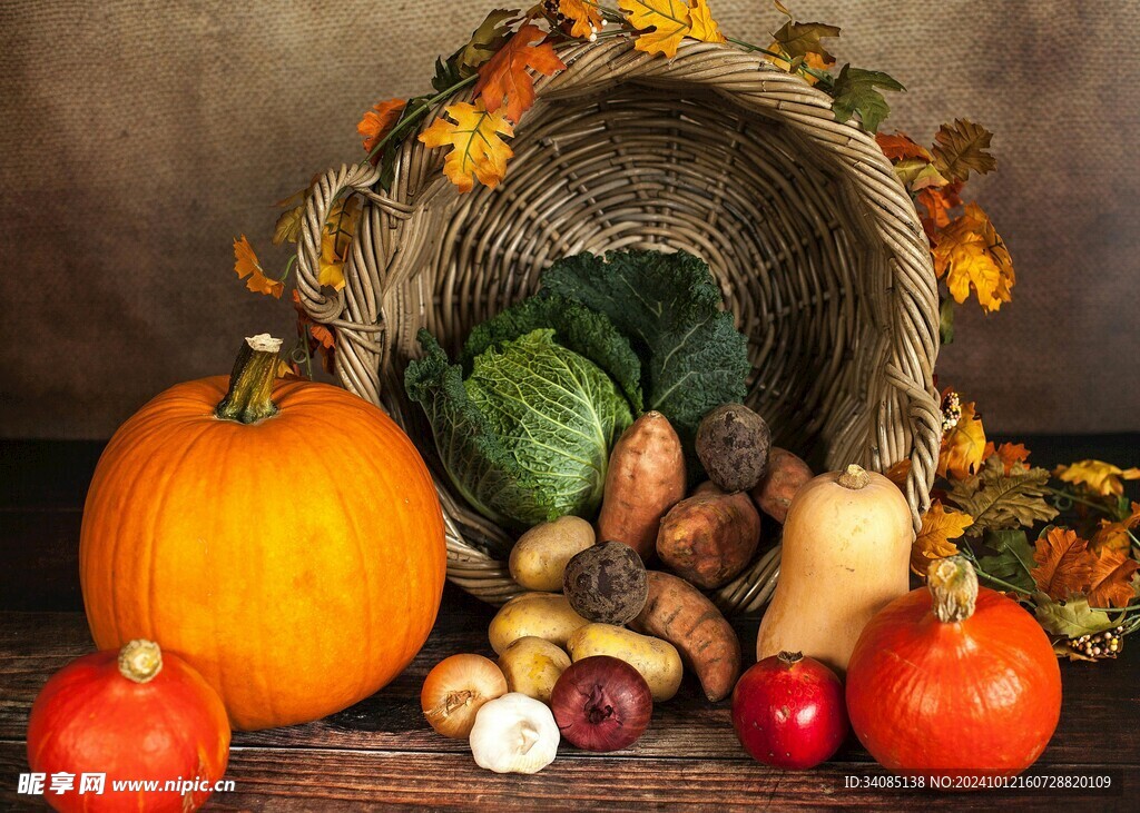 水果蔬菜在菜篮子里