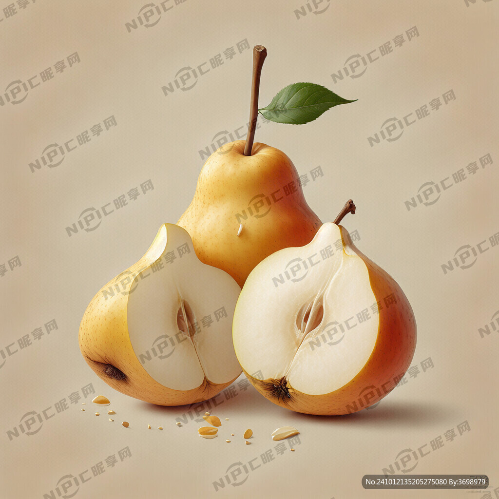 超现实梨子插画 一个完整的