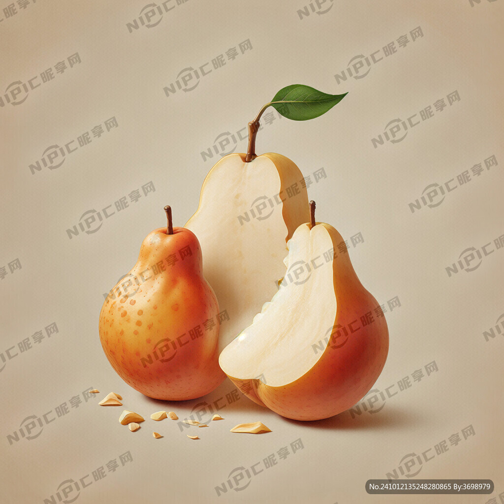 超现实梨子插画 一个完整的