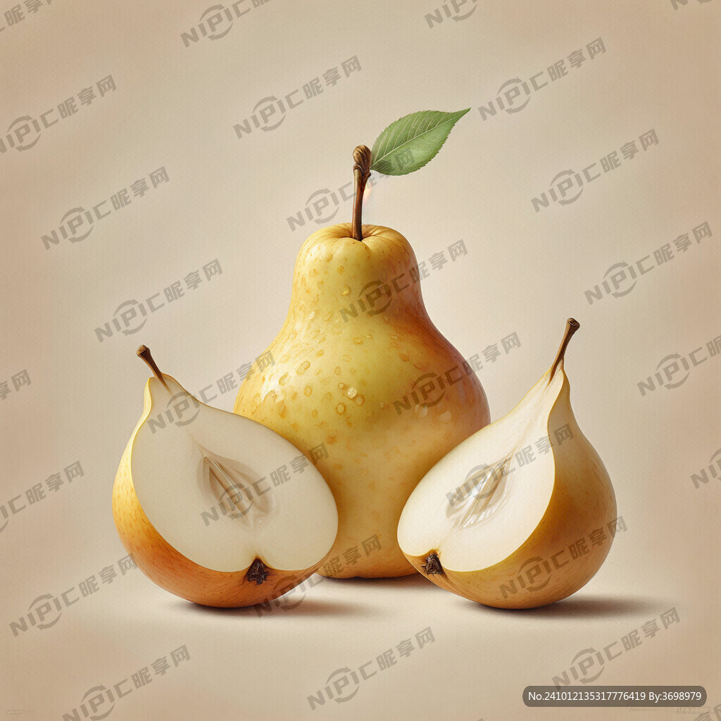 超现实梨子插画 一个完整的