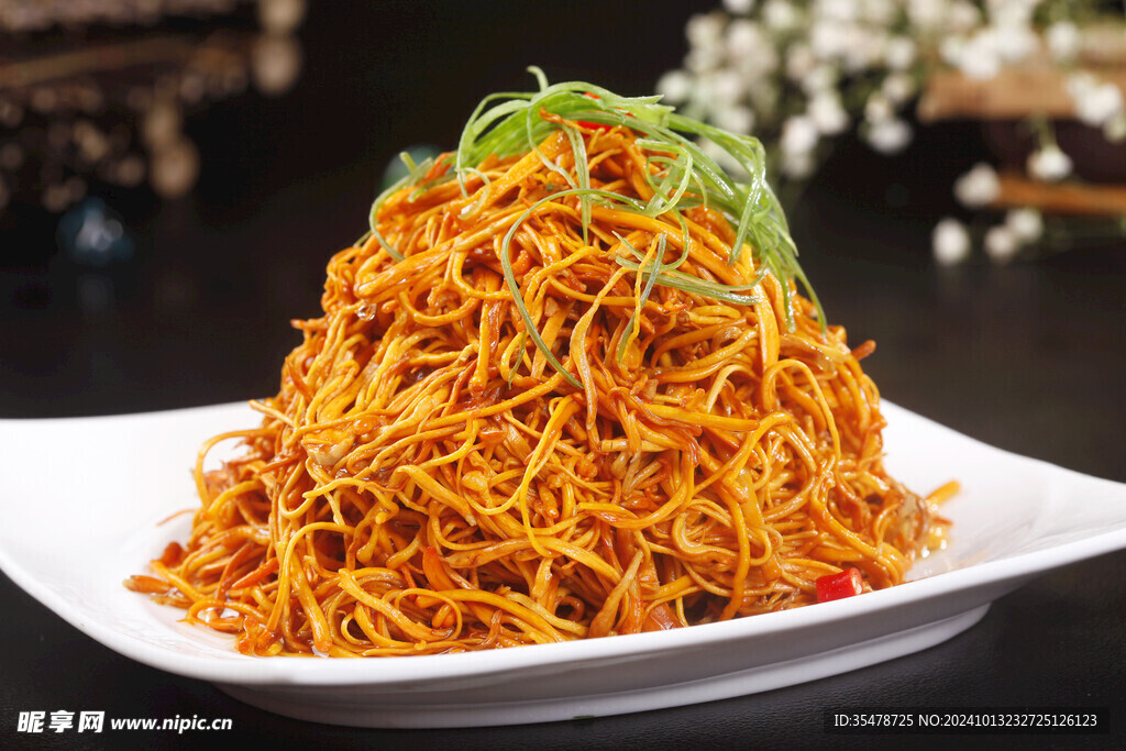 橄榄油拌虫草花