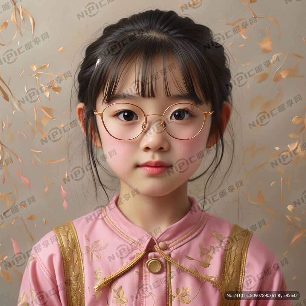 13岁女孩 脸圆圆的 鼻子高挺