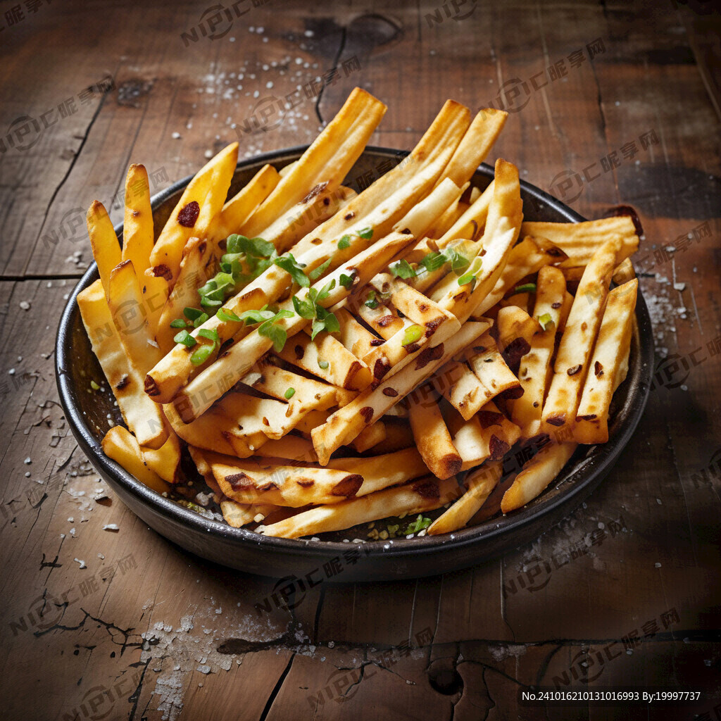 没有背景的脆薯条