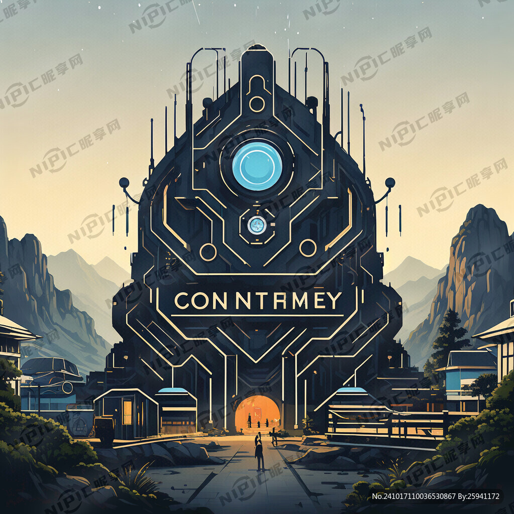 老君坡镇科技节标志 科技图标