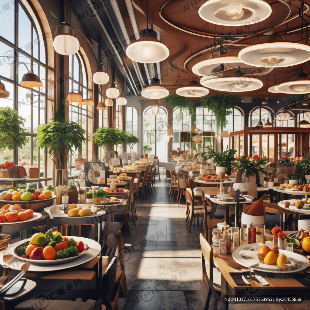 自助用餐区 风格温馨