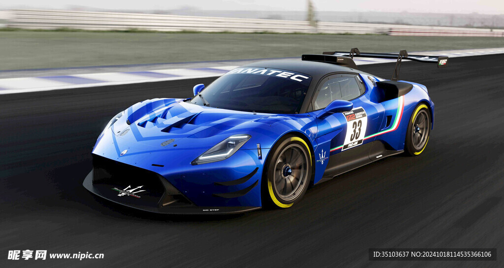 蓝色赛车
