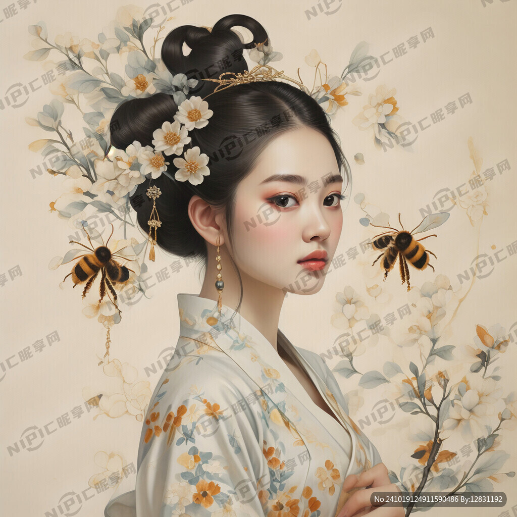 蜜蜂女王 只要正面 背景简洁