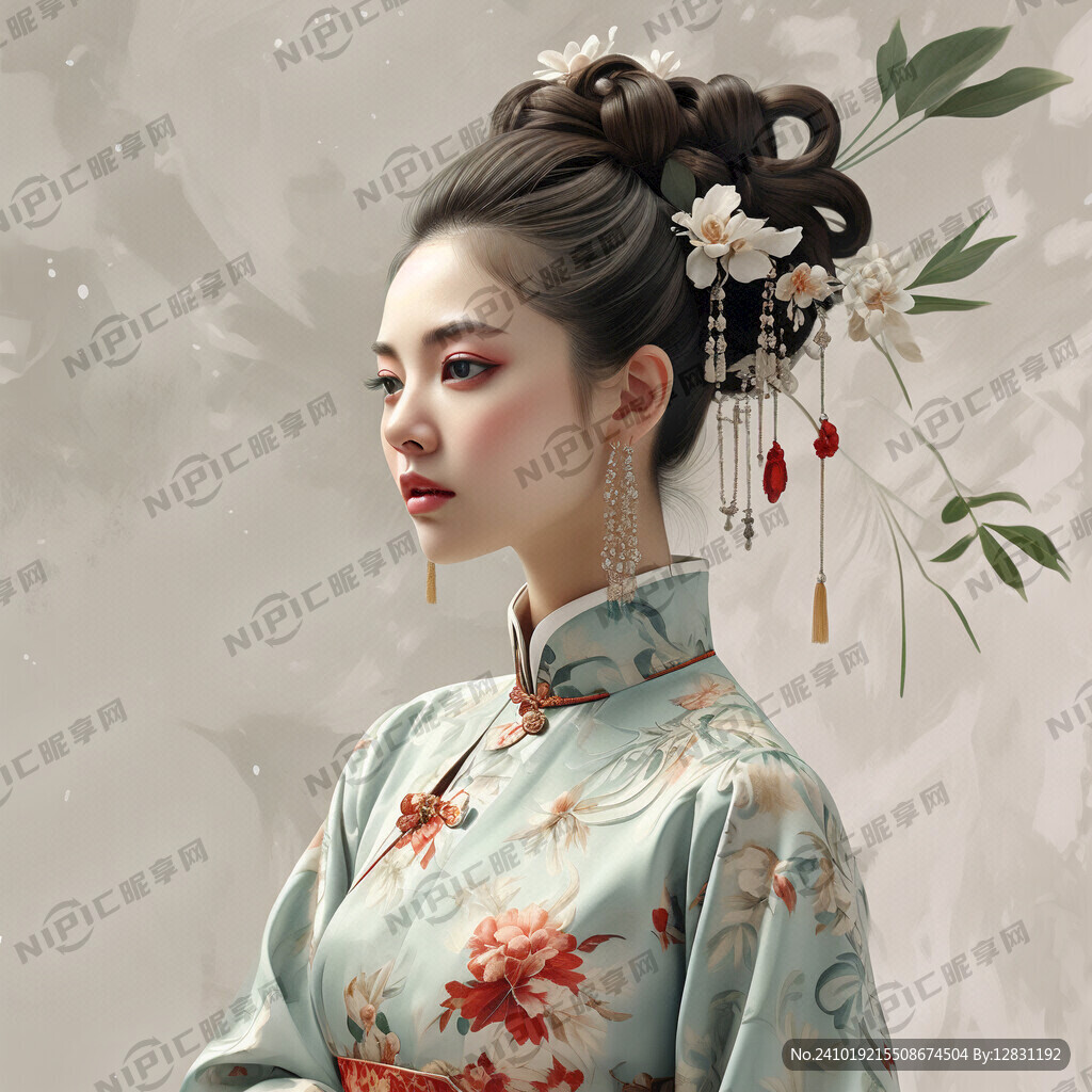 国潮美女 民国风格