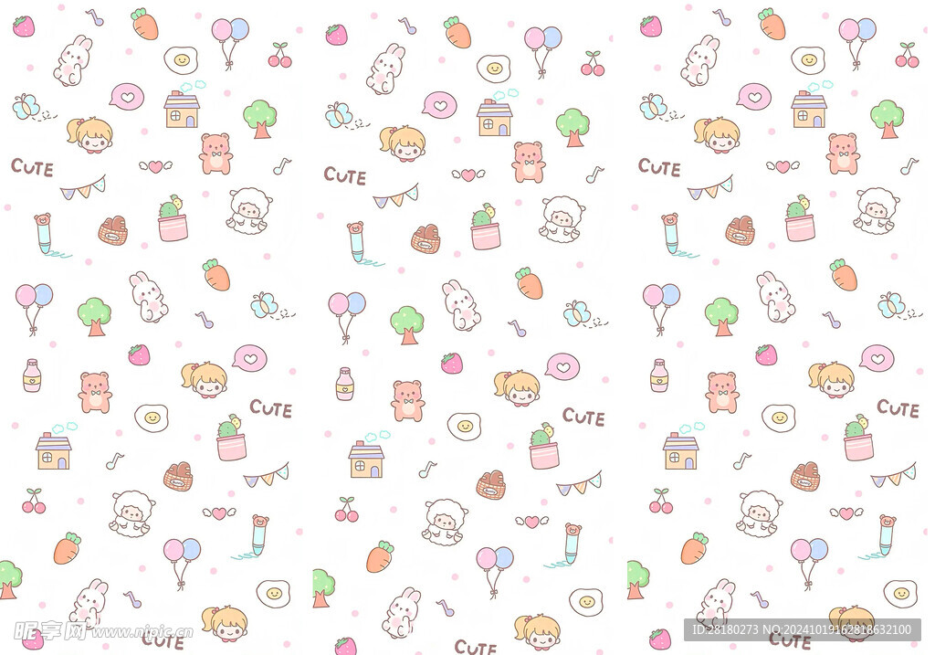 儿童卡通印花图