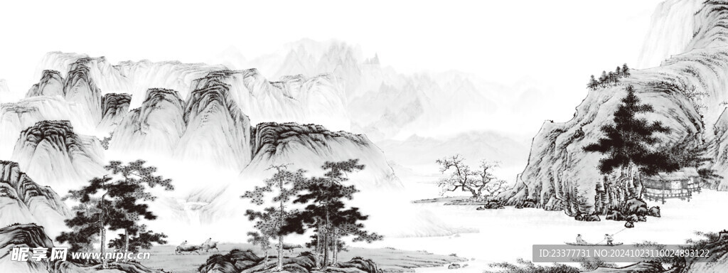 水墨山水画