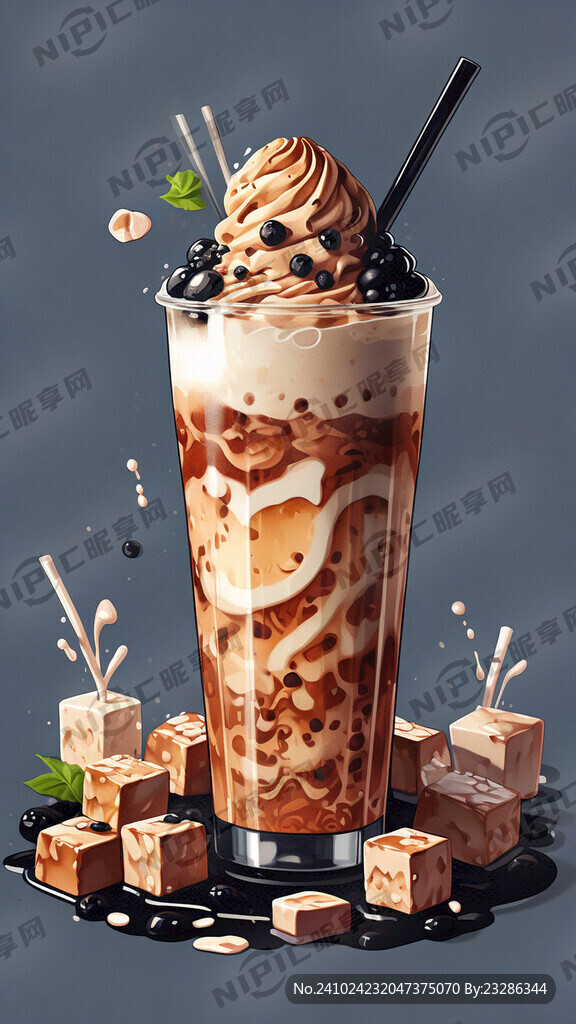 芋泥黑糖珍珠奶茶海报