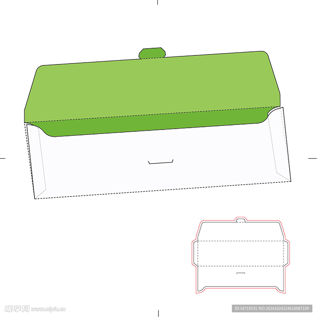 礼盒刀模展开图矢量