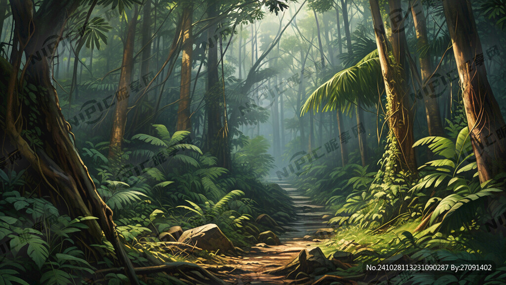 原始森林 热带雨林 密林 森林