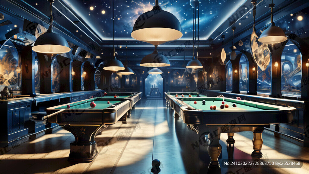 台球室主题  宇宙 星空 星河
