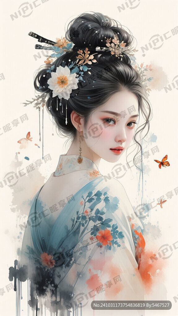 唐代宫廷的仕女图 中国古装 