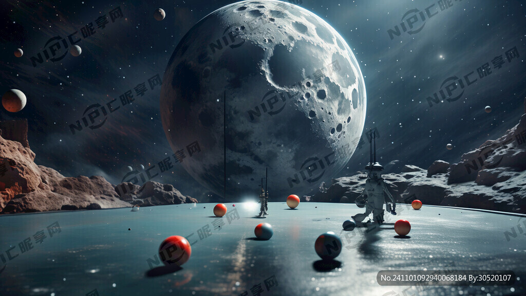 月球 台球桌 星环 宇宙飞船