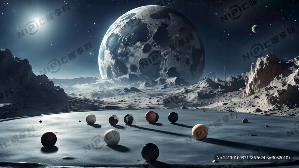 月球 台球 台球桌 黑8 星环