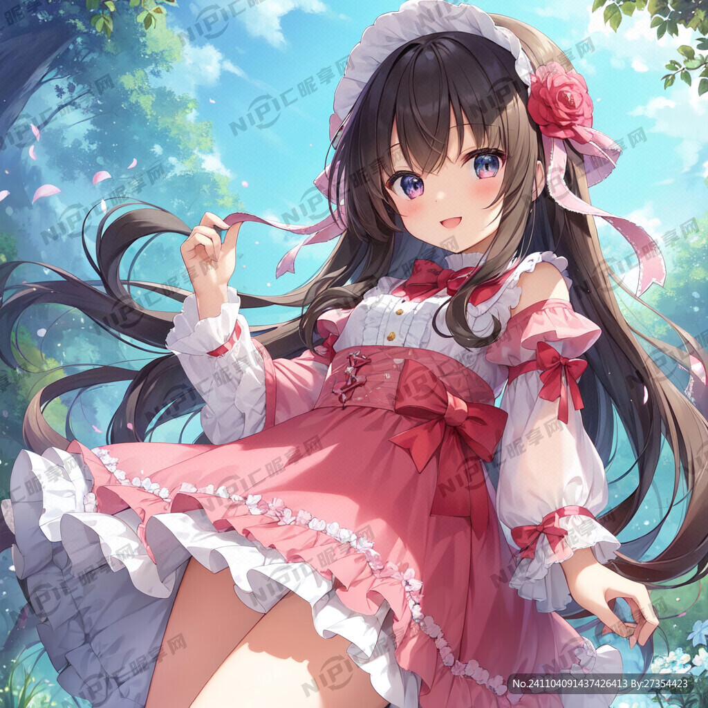 有一个可爱的小女孩 大眼睛