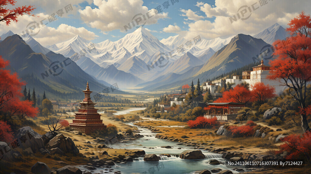 西藏风景画