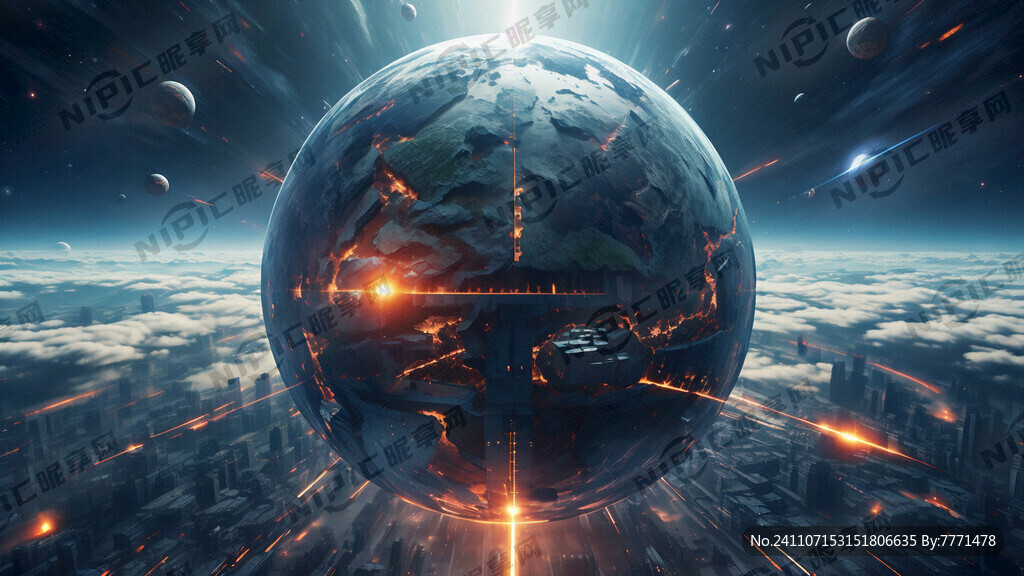 地球环绕 星际宇宙背景