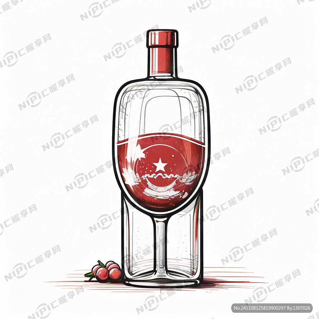 援朝纪念 矢量单色线描画