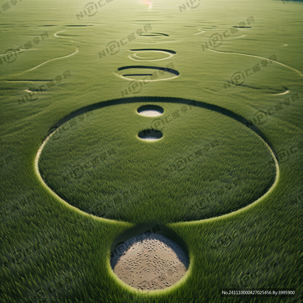 脚印形状的草坪 真实 最多细节