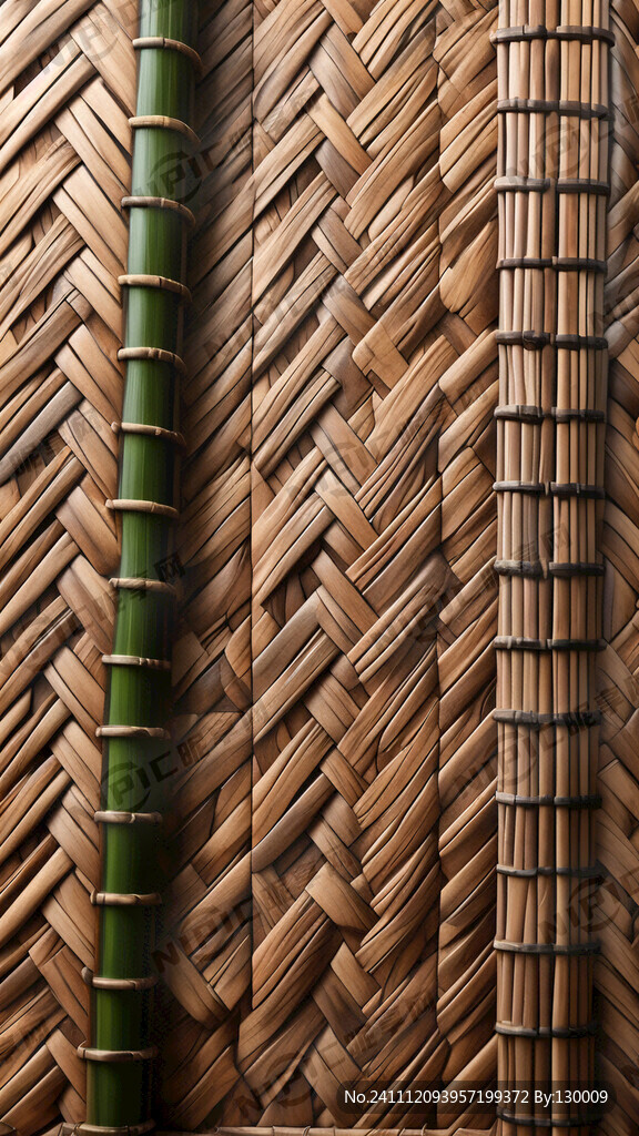 编织竹子底纹 木质纹理 菱形
