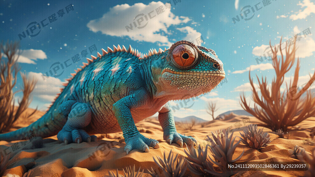 变色龙沙漠紫外线