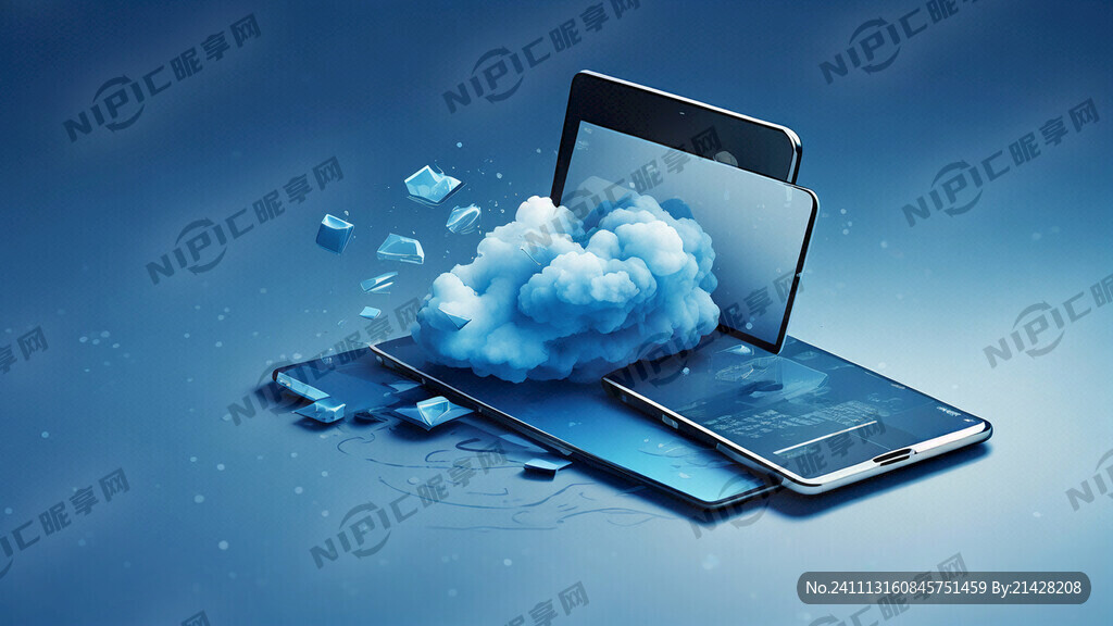 以蓝色渐变色为背景