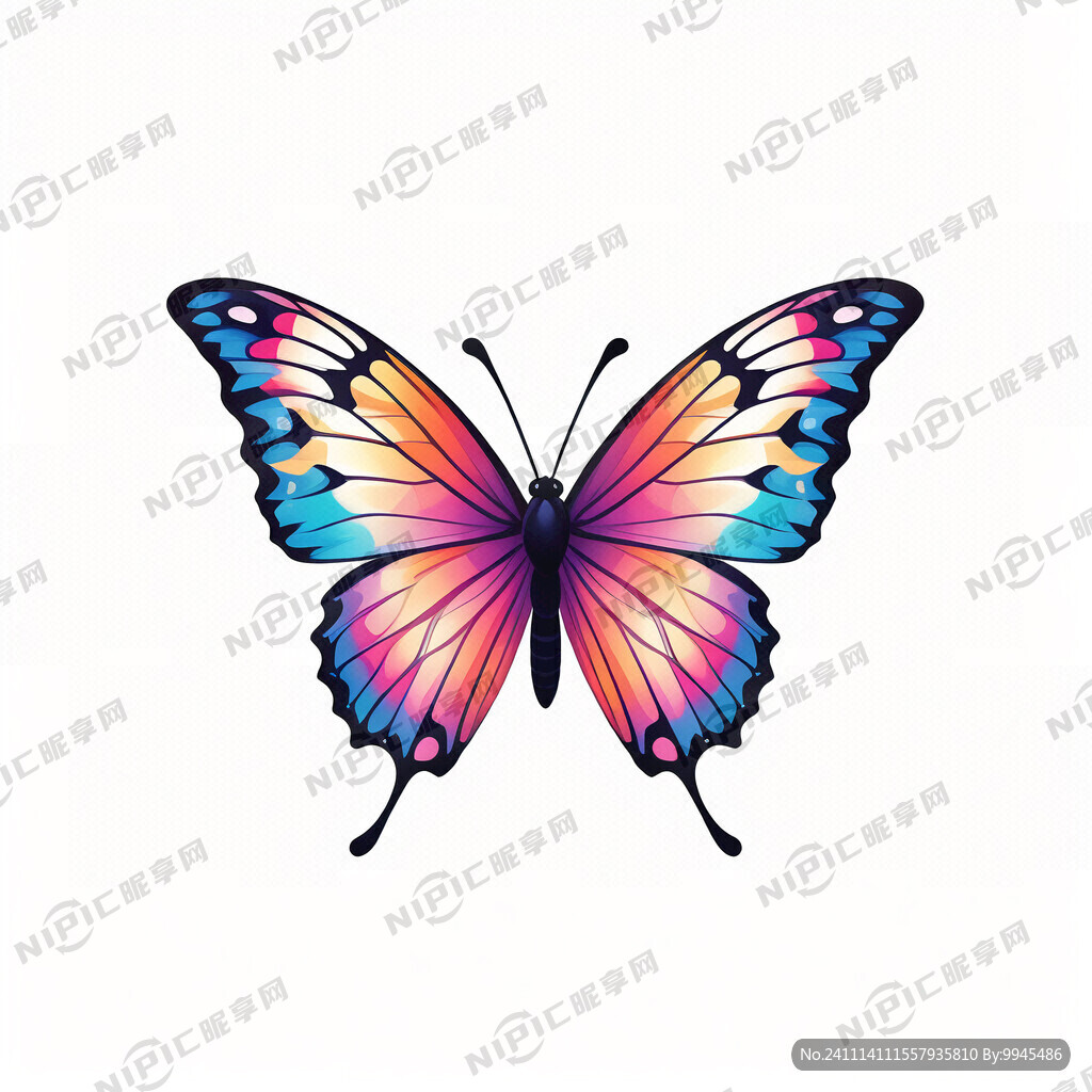 动感蝴蝶 蝴蝶 渐变色