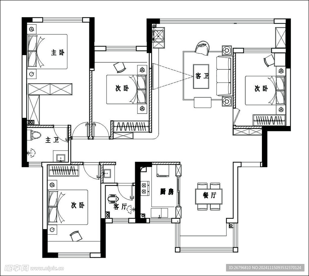楼房户型平面图