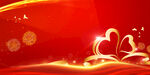 红色大气爱心背景