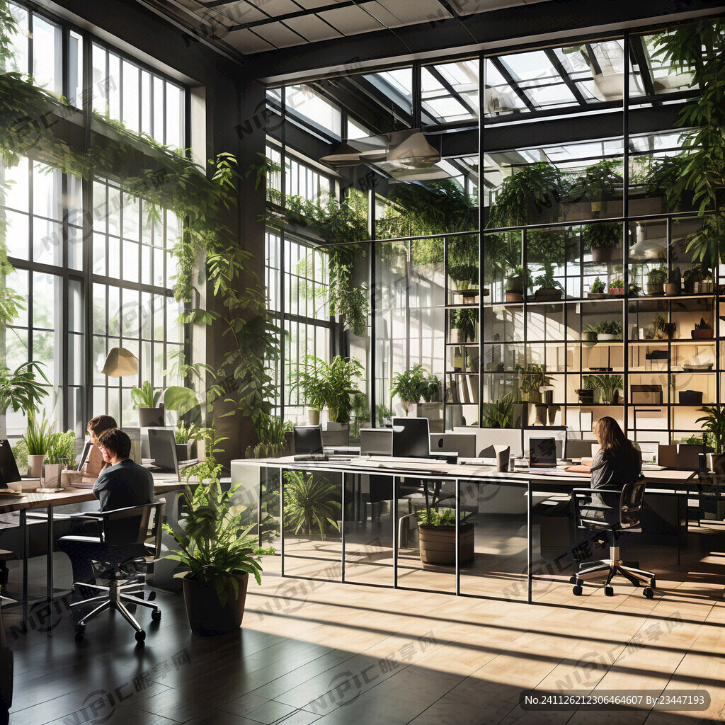 办公室玻璃隔断 在角上拍摄